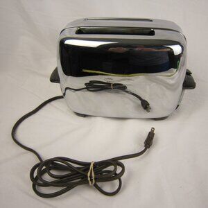 GE General Electric Vintage Chrome 2 Slice Pop Up Toaster Model T31 - Tested - W